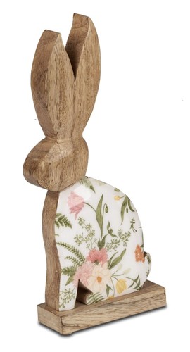 Dekofigur hase blumen 26cm - dekofigur,