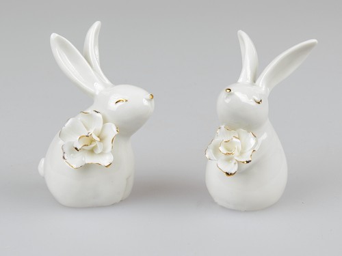 Deko figur hase blüte - figur,