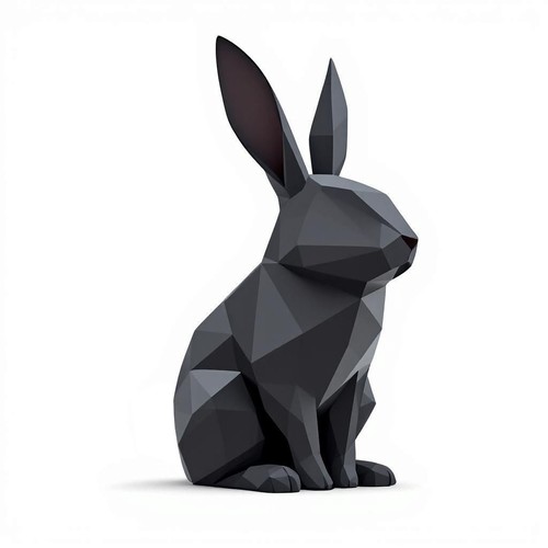 Low poly hase deko - hase,