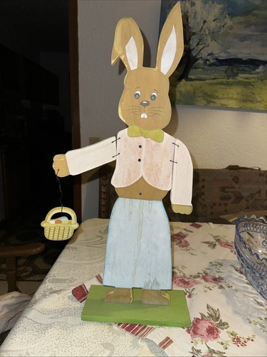 Holz figur hase groß - holz,