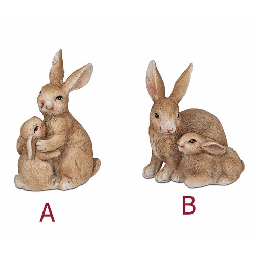 Hase mit kind naturfarben - kind,
